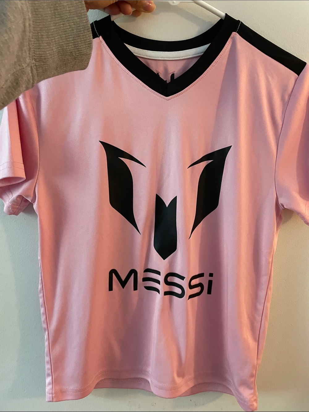 Kids' Pink Short Sleeve Soccer Jersey
